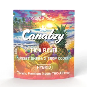 Hybrid THC-A Flower – 7 Grams – Sunset Sherb x Tropical Cookies