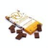 Cannablisshop Europe CBD chocolate bar with pieces broken off for tasting.