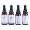 CBD oil bottles from Cannablisshop Europe with different strengths.
