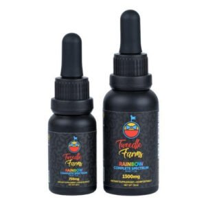 Rainbow Spectrum CBD Oil bottle with dropper for CBD supplement.